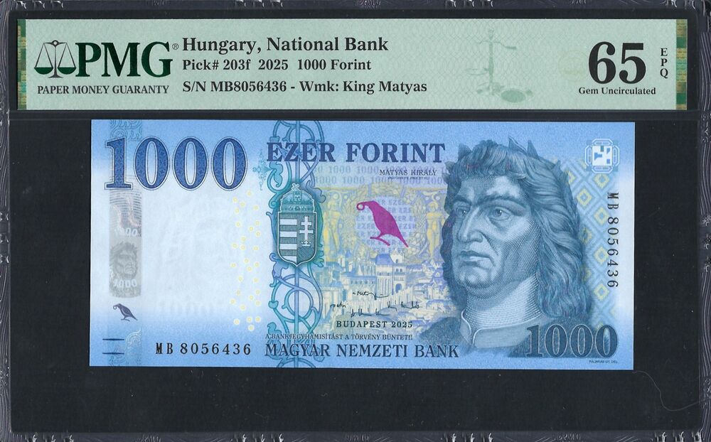Hungary - 1000 Forint 2025 - Pick # 203f - PMG 65 EPQ