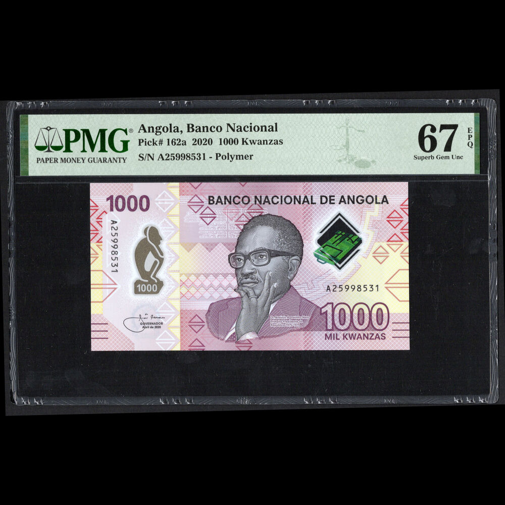 Angola - 1000 Kwanzas 2020 - Pick # 162a - PMG 67 EPQ