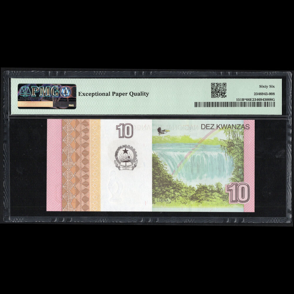 Angola - 10 Kwanzas 2012 - Pick # 151B - REPLACEMENT -  PMG 66 EPQ