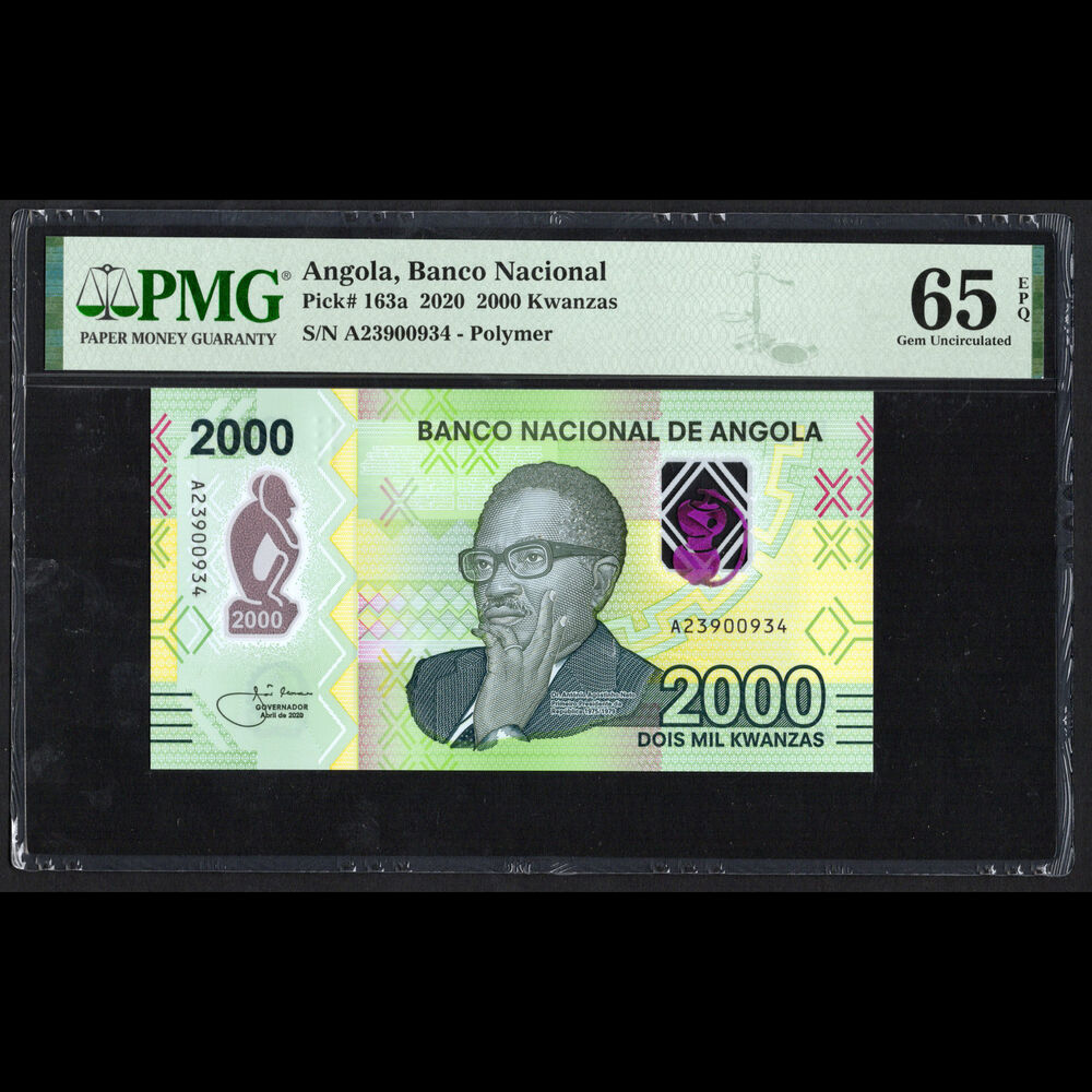 Angola - 2.000 Kwanzas 2020 - Pick # 163a - PMG 65 EPQ