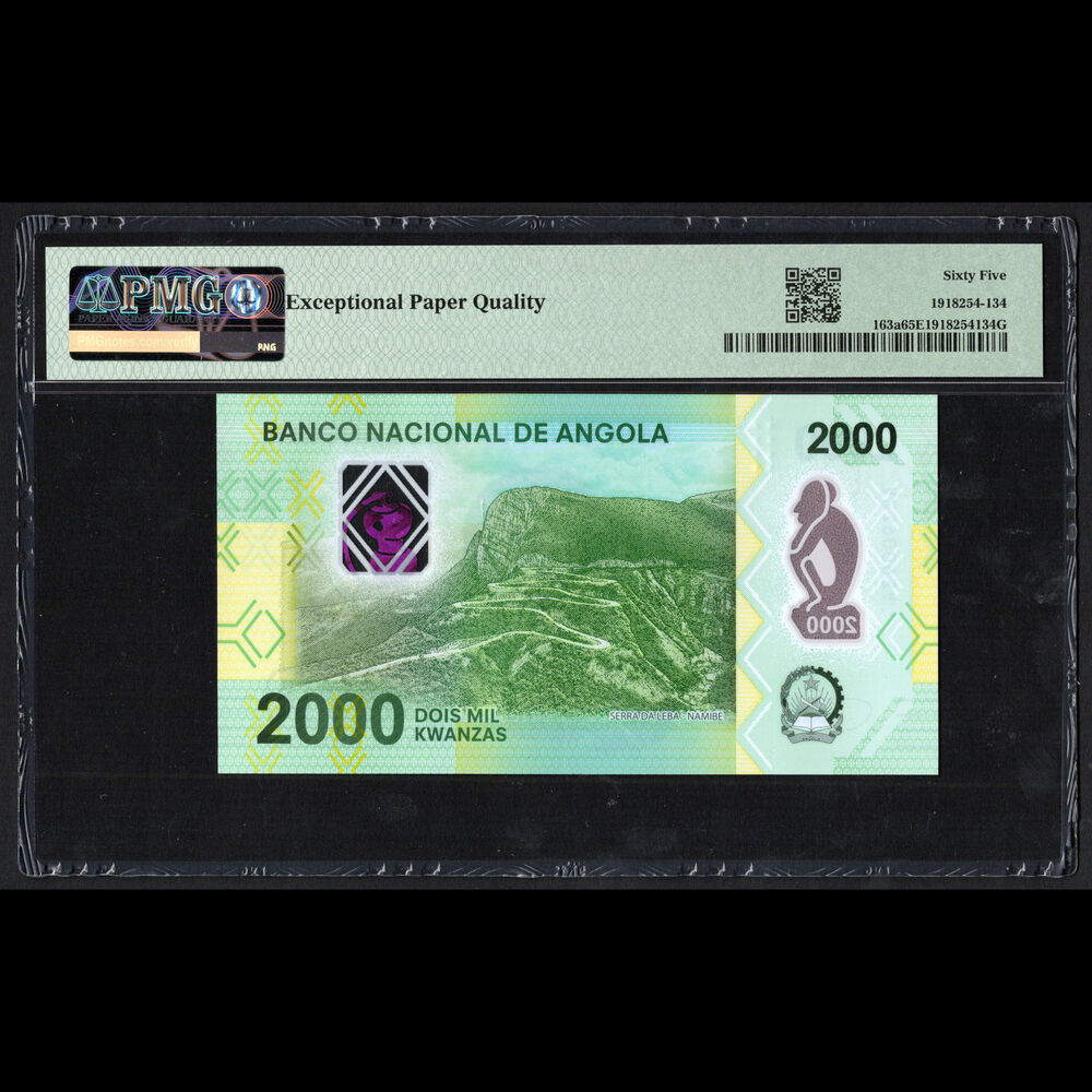 Angola - 2.000 Kwanzas 2020 - Pick # 163a - PMG 65 EPQ