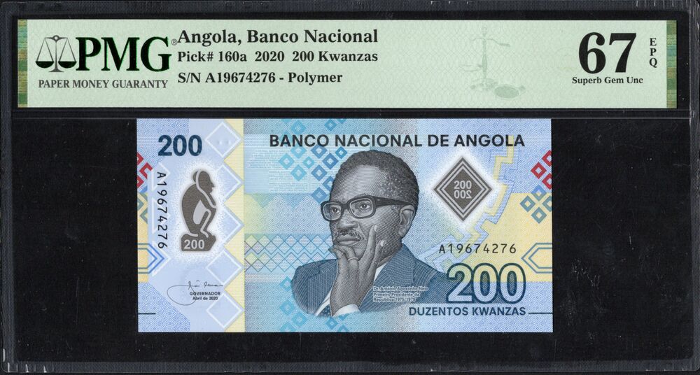 Angola - 200 Kwanzas 2020 - Pick # 160a - PMG 67 EPQ