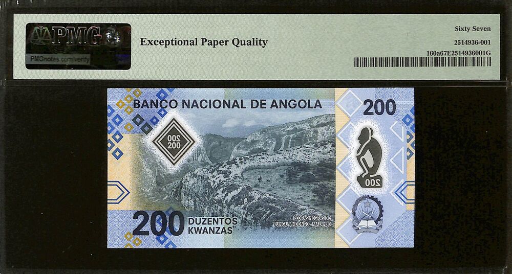 Angola - 200 Kwanzas 2020 - Pick # 160a - PMG 67 EPQ