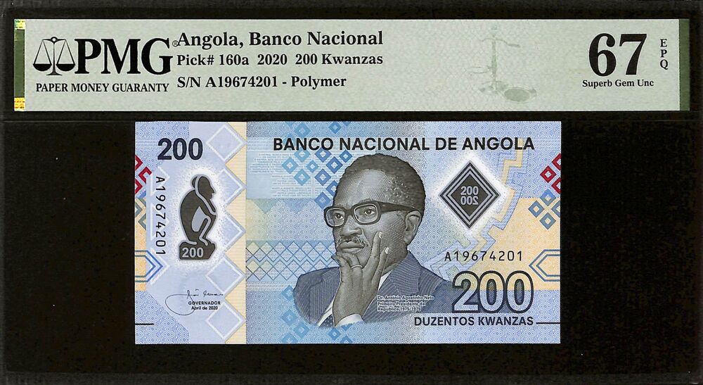Angola - 200 Kwanzas 2020 - Pick # 160a - PMG 67 EPQ