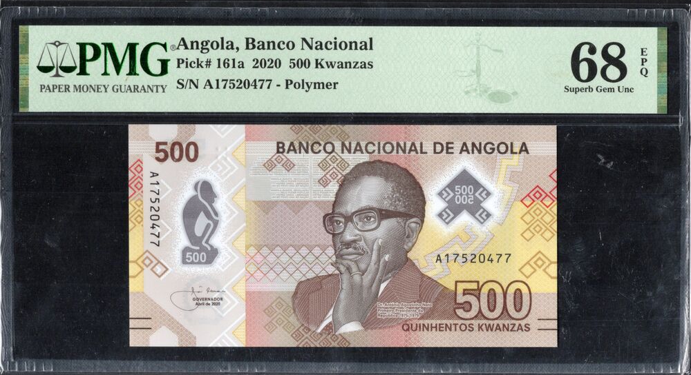 Angola - 500 Kwanzas 2020 - Pick # 161a - PMG 68 EPQ