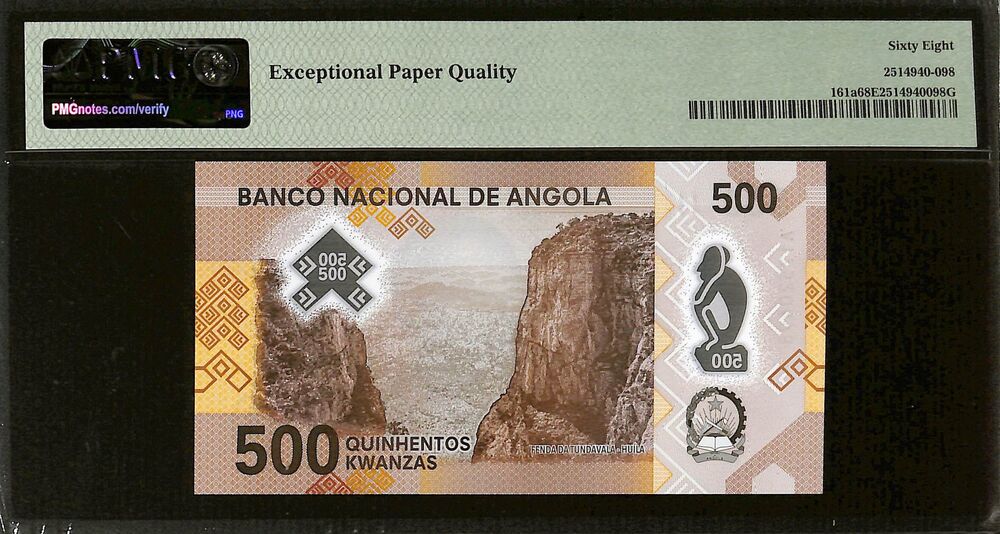 Angola - 500 Kwanzas 2020 - Pick # 161a - PMG 68 EPQ