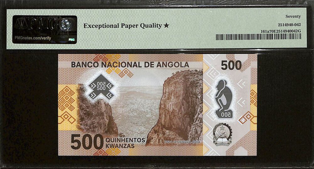 Angola - 500 Kwanzas 2020 - Pick # 161a - PMG 70 EPQ