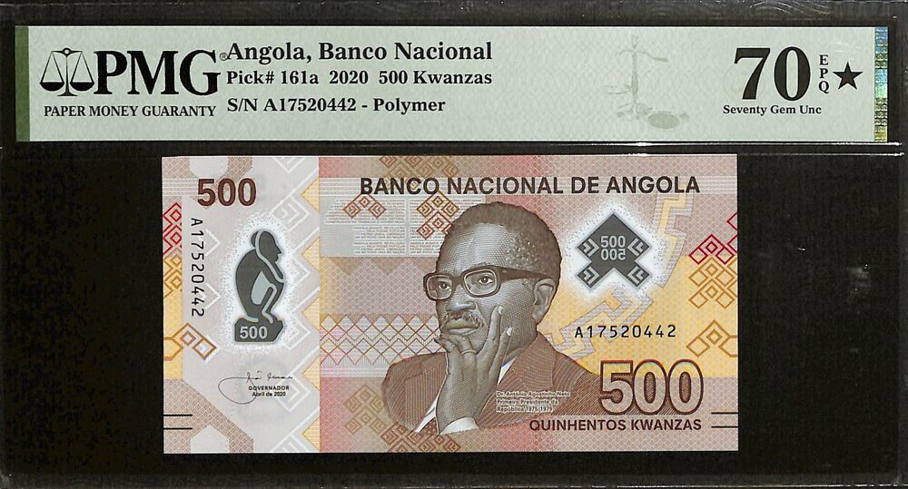 Angola - 500 Kwanzas 2020 - Pick # 161a - PMG 70 EPQ