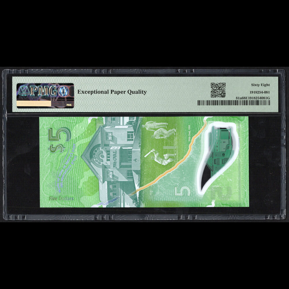 Barbados - 5 Dollars 2022 - Pick # 81a - PMG 68 EPQ
