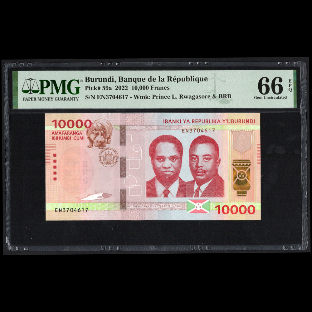 Burundi - 10.000 Francs 2022 - Pick # 59a - PMG 66 EPQ