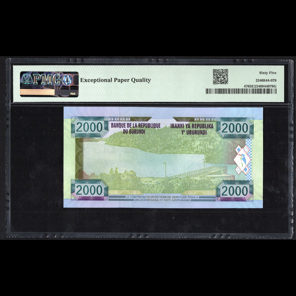 Burundi - 2000 Francs 2008 - Pick # 47 - PMG 65 EPQ