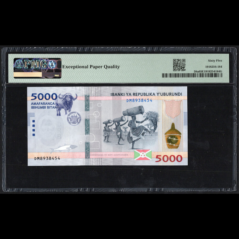 Burundi - 5000 Francs 2022 - Pick # 58a - PMG 65 EPQ