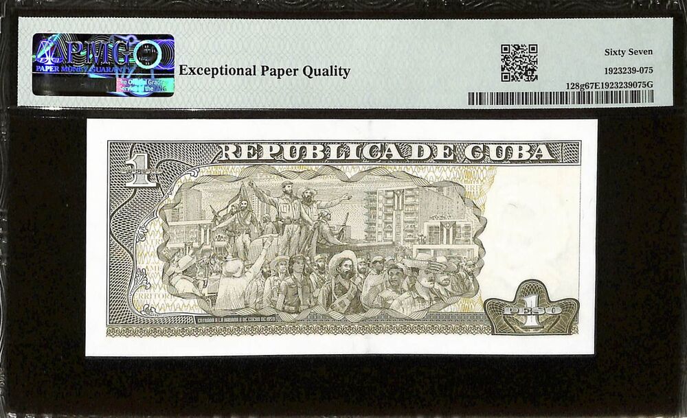 Cuba - 1 Peso 2016 - Pick # 128g - PMG 67 EPQ