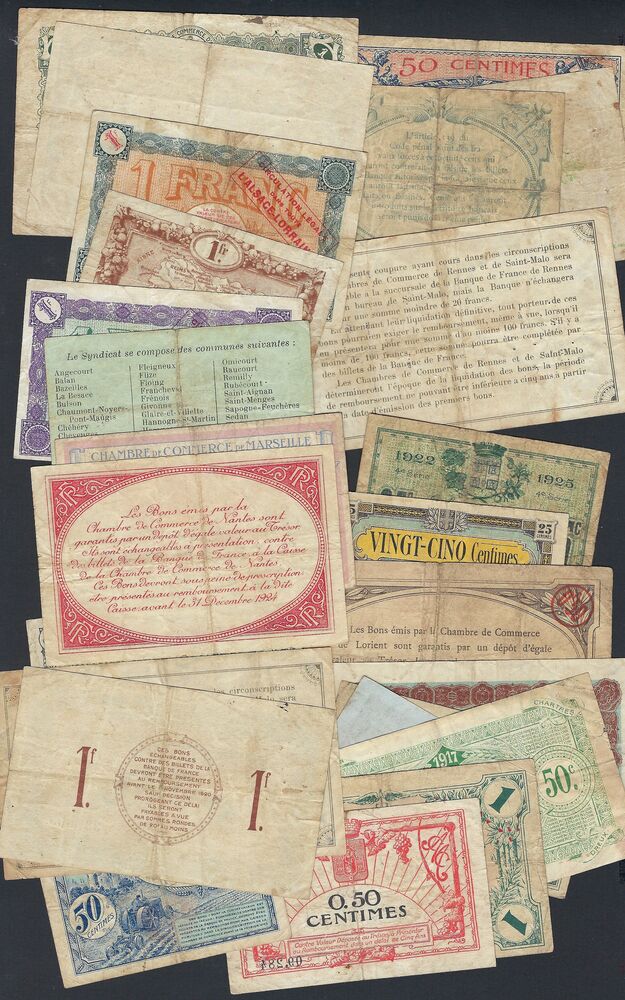 France - Lot of 25 Emergency Issues - Fine