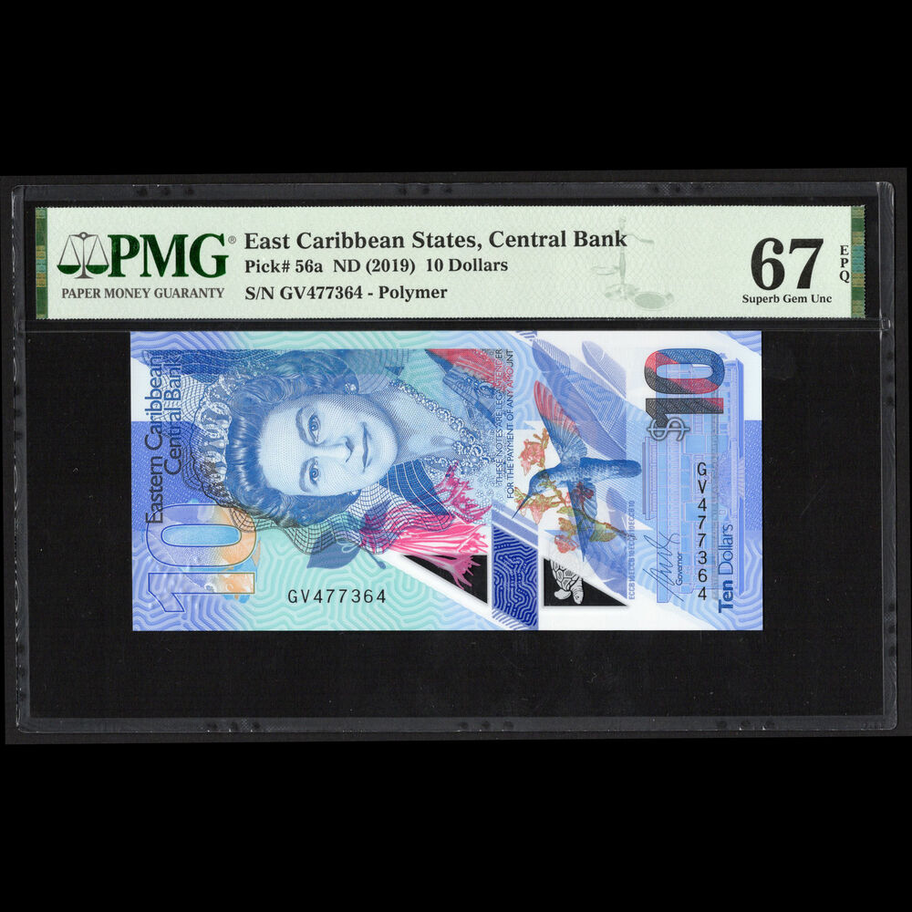 East Caribbean states - 10 Dollars 2019 - Pick # 56a - PMG 67 EPQ 