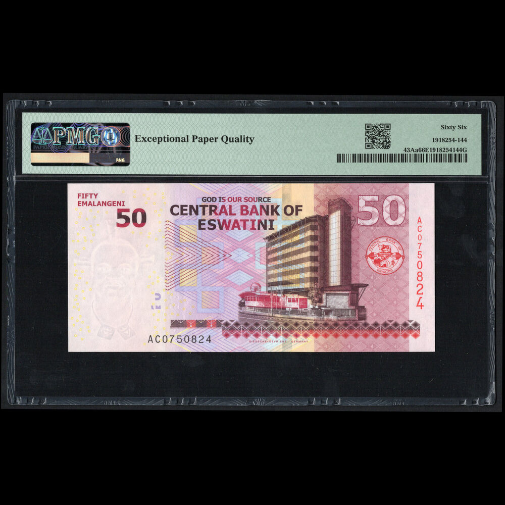 Eswatini - 50 Emalangeni 2018 - Pick # 43Aa - PMG 66 EPQ