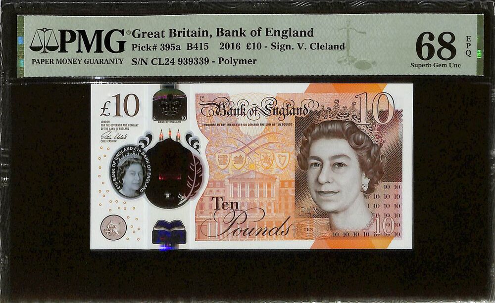 Great Britain - 10 Pounds 2016 - Pick # 395a - PMG 68 EPQ