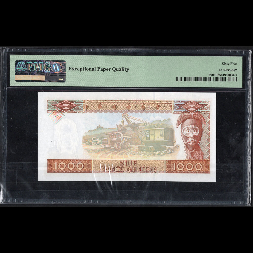 Guinea - 1.000 Francs 1998 - Pick # 37 - PMG 65 EPQ