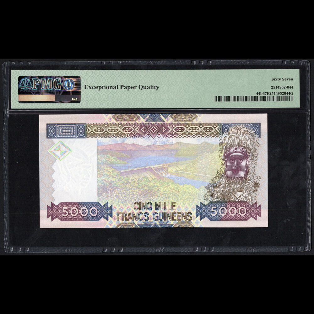 Guinea - 5.000 Francs 2010 - Pick # 44b - COMMEMORATIVE - PMG 67 EPQ