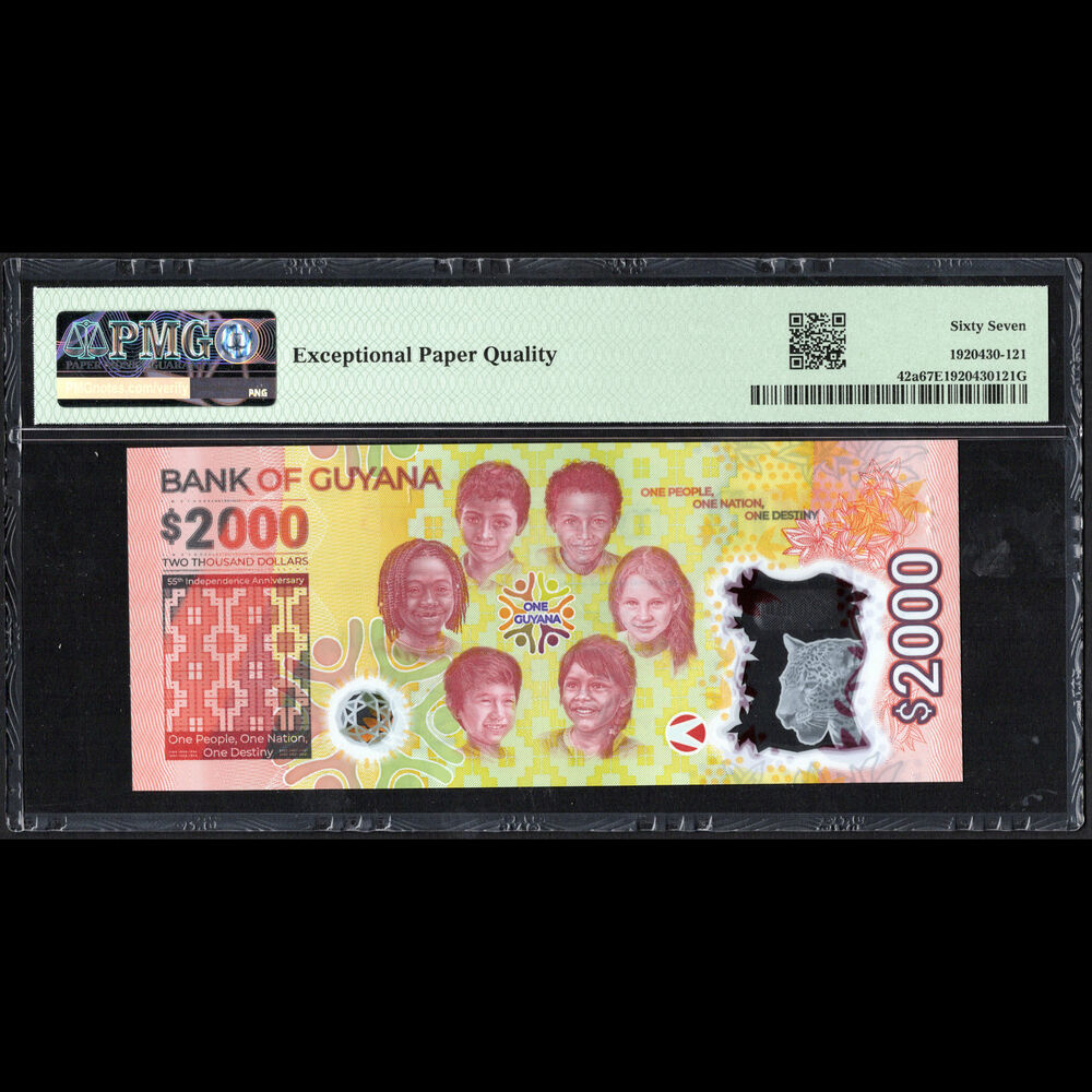 Guyana - 2.000 Dollars 2022 - Pick # 42a - COMMEMORATIVE - PMG 67 EPQ