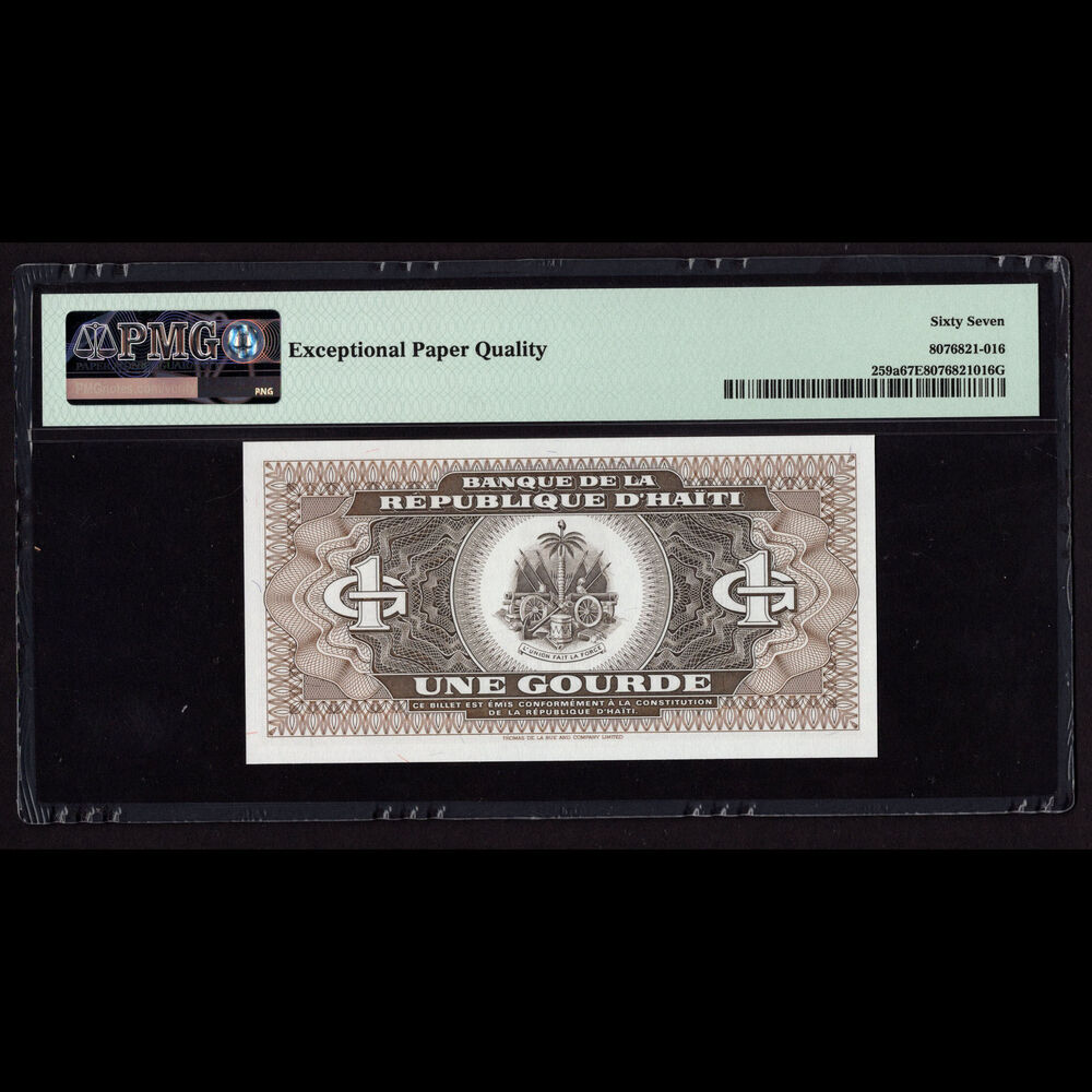 Haiti - 1 Gourde 1992-93 - Pick # 259a - PMG 67 EPQ