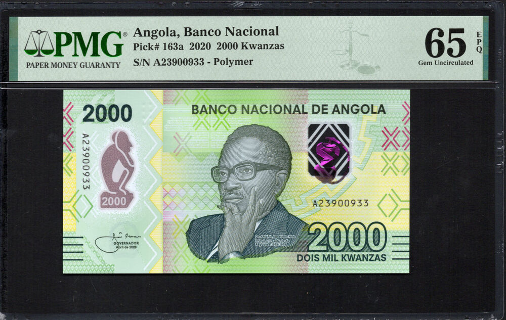 Angola - 2000 Kwanzas 2020 - Pick # 163a - PMG 65 EPQ