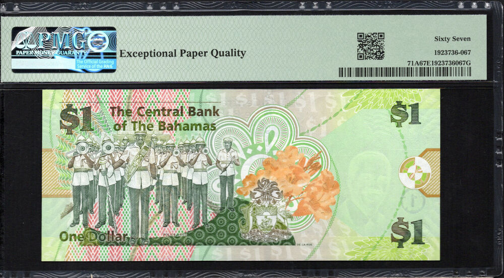 Bahamas - 1 Dollar 2015 - Pick # 71A - PMG 67 EPQ