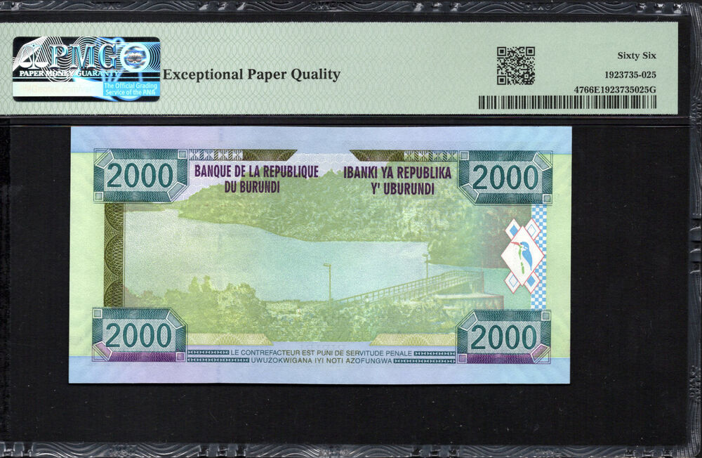 Burundi - 2000 Francs 2008 - Pick # 47 - PMG 66 EPQ