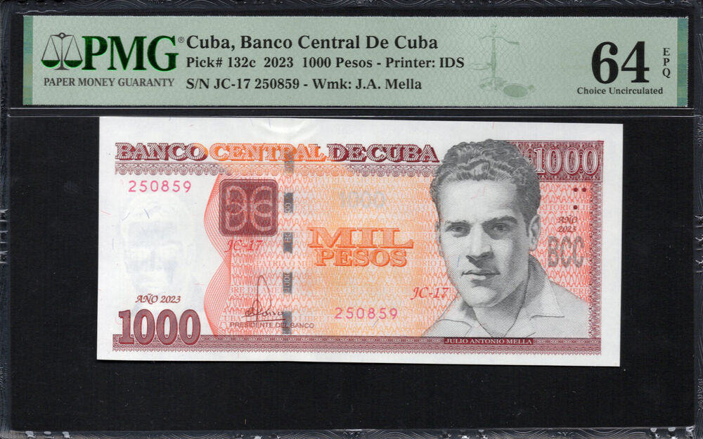 Cuba - 1000 Pesos 2023 - Pick # 132c - PMG 64 EPQ