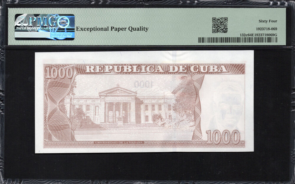Cuba - 1000 Pesos 2023 - Pick # 132c - PMG 64 EPQ