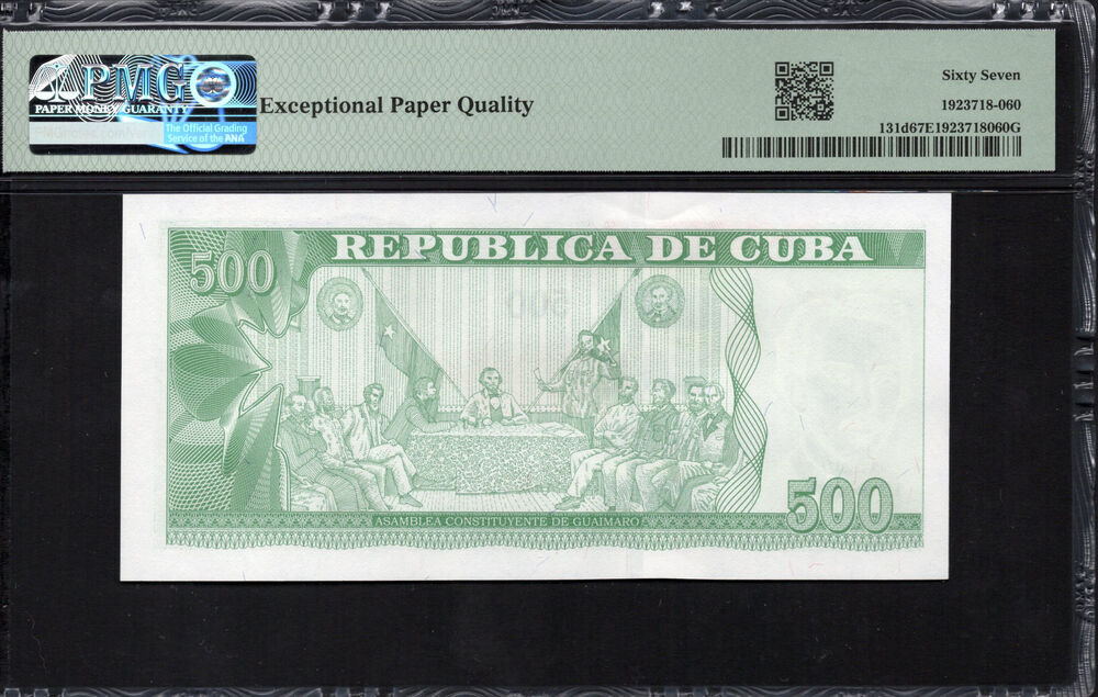 Cuba - 500 Pesos 2021 - Pick # 131d - PMG 67 EPQ