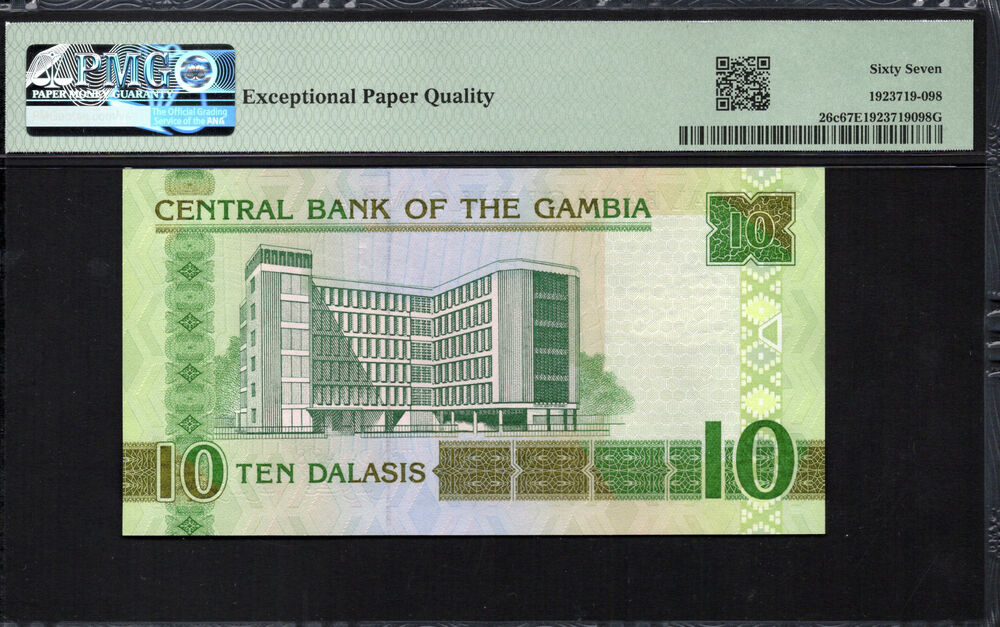 Gambia - 10 Dalasis ND (2006) - Pick # 26c - PMG 67 EPQ