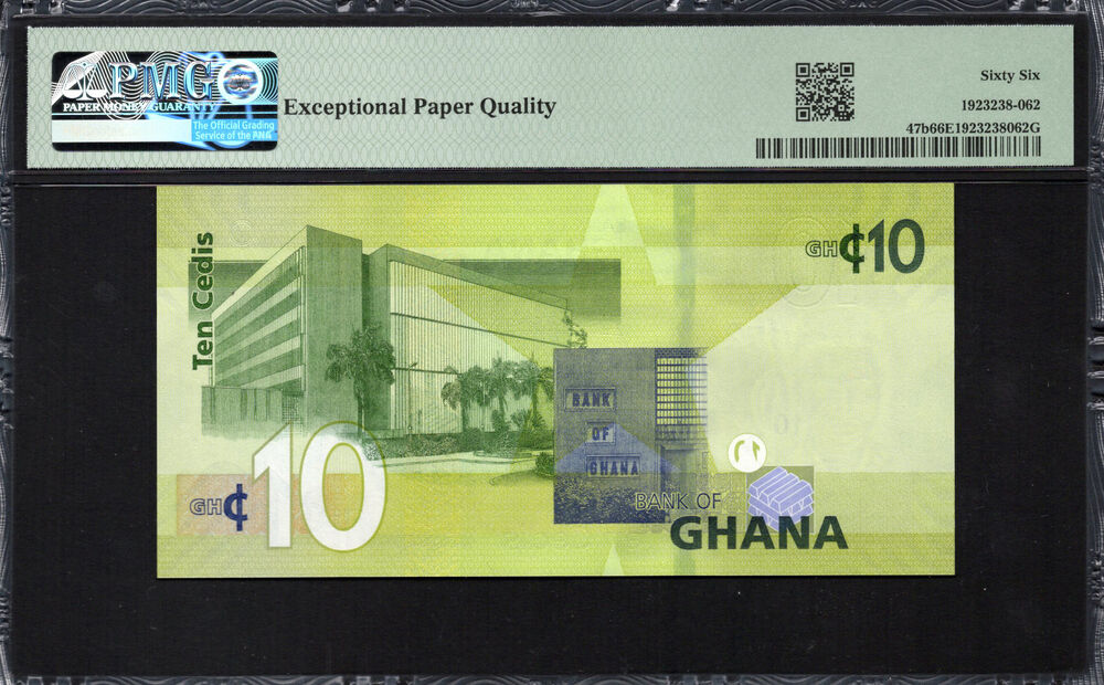 Ghana - 10 Cedis 2022 - Pick # 47b - PMG 66 EPQ