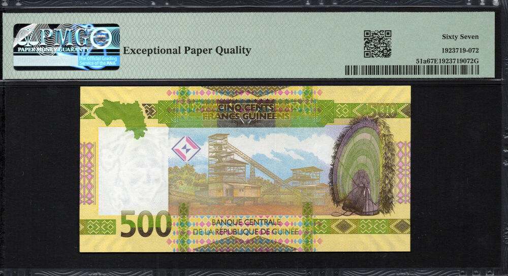 Guinea - 500 Francs 2018 - Pick # 51a - PMG 67 EPQ