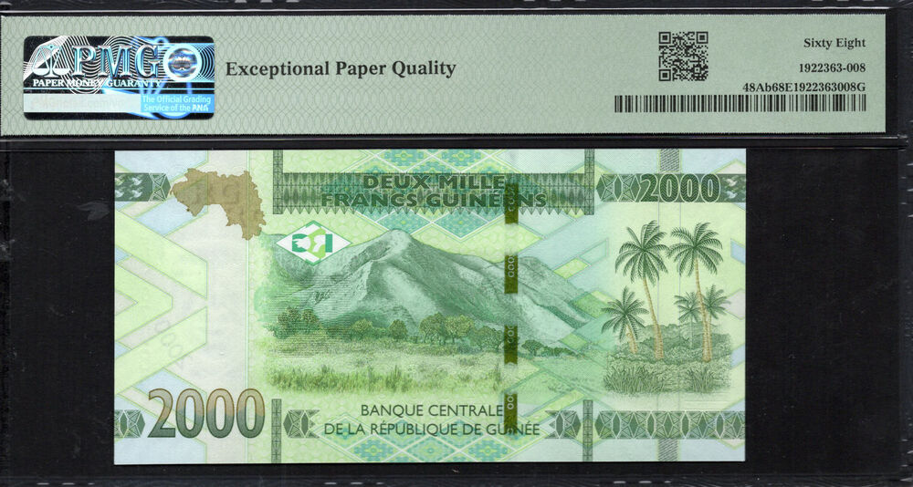 Guinea - 2000 Francs 2022 - Pick # 48Ab - PMG 68 EPQ