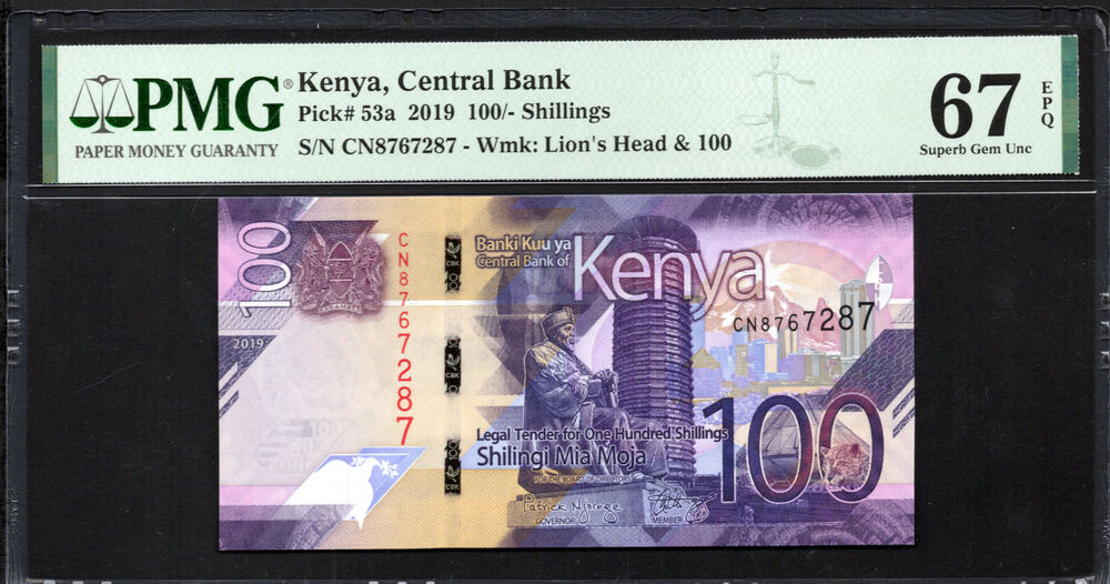 Kenya - 100 Shillings 2019 - Pick # 53a - PMG 67 EPQ