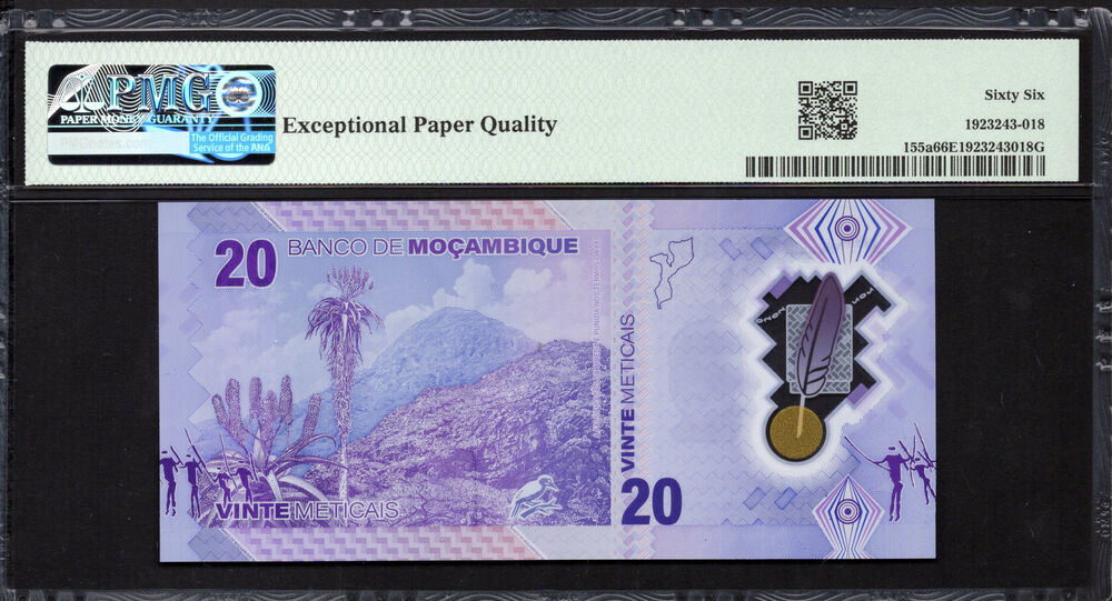 Mozambique - 20 Meticais 2024 - Pick # 155a - PMG 66 EPQ