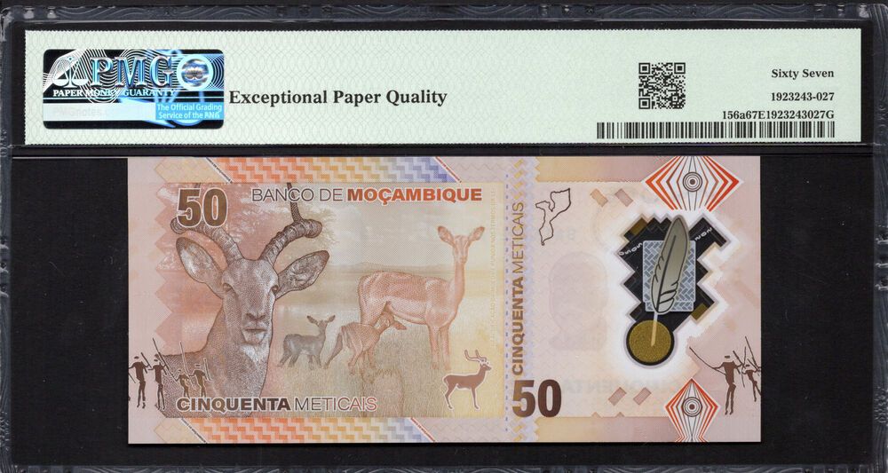 Mozambique - 50 Meticais 2024 - Pick # 156a - PMG 67 EPQ
