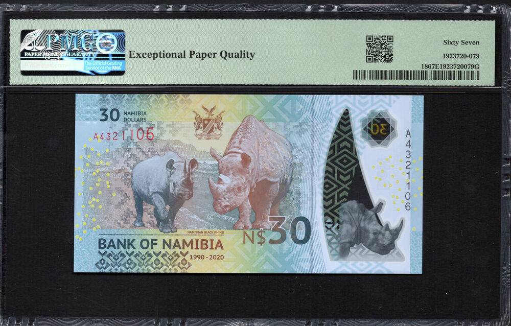 Namibia - 30 Namibia Dollars 2020 - Pick # 18 - COMMEMORATIVE - PMG 67 EPQ