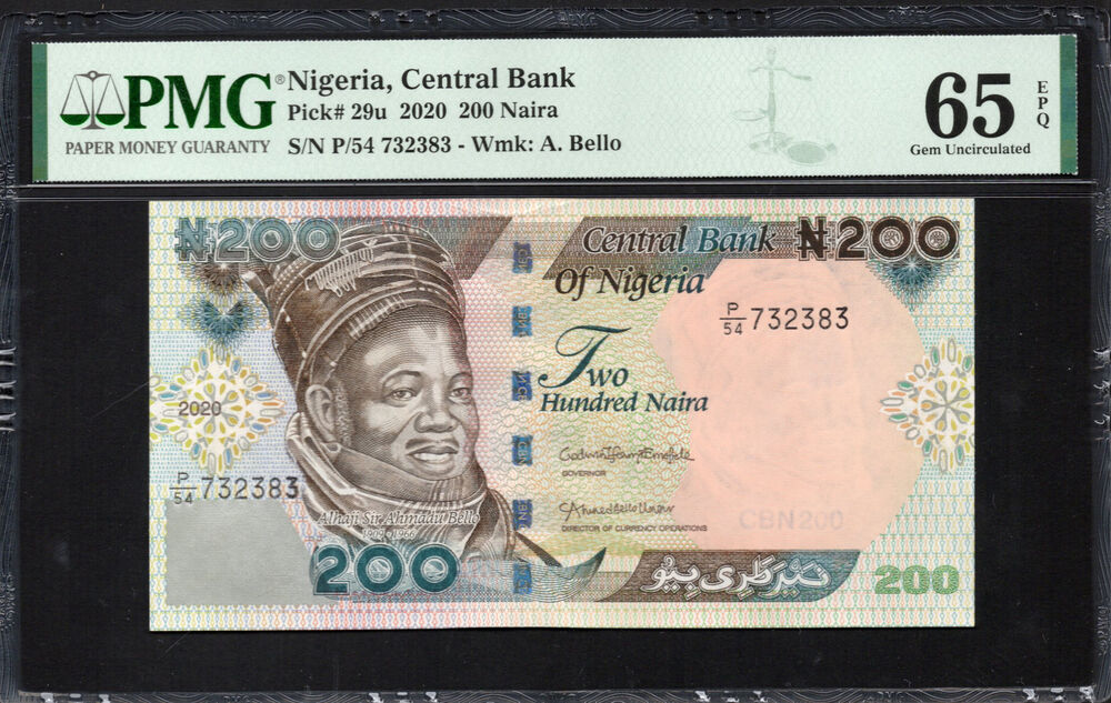 Nigeria - 200 Naira 2020 - Pick # 29u - PMG 65 EPQ
