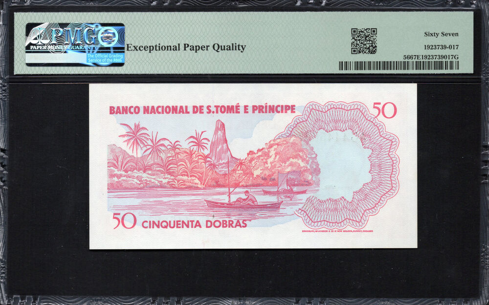 Saint Thomas And Prince - 50 Dobras 1982 - Pick # 56 - PMG 67 EPQ