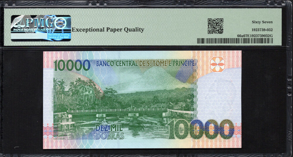 Saint Thomas And Prince - 10.000 Dobras 1996 - Pick # 66a - PMG 67 EPQ