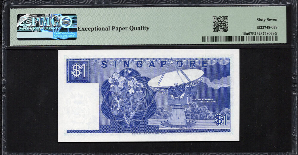 Singapore - 1 Dollar ND (1987) - Pick # 18a - PMG 67 EPQ