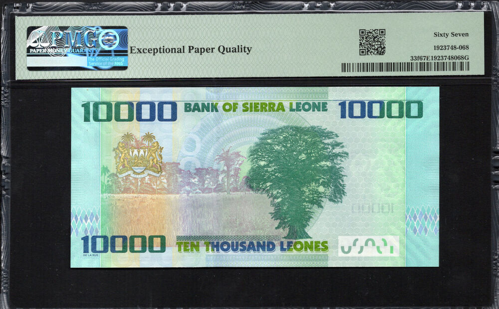 Sierra Leone - 10.000 Leones 2021 - Pick # 33f - PMG 67 EPQ