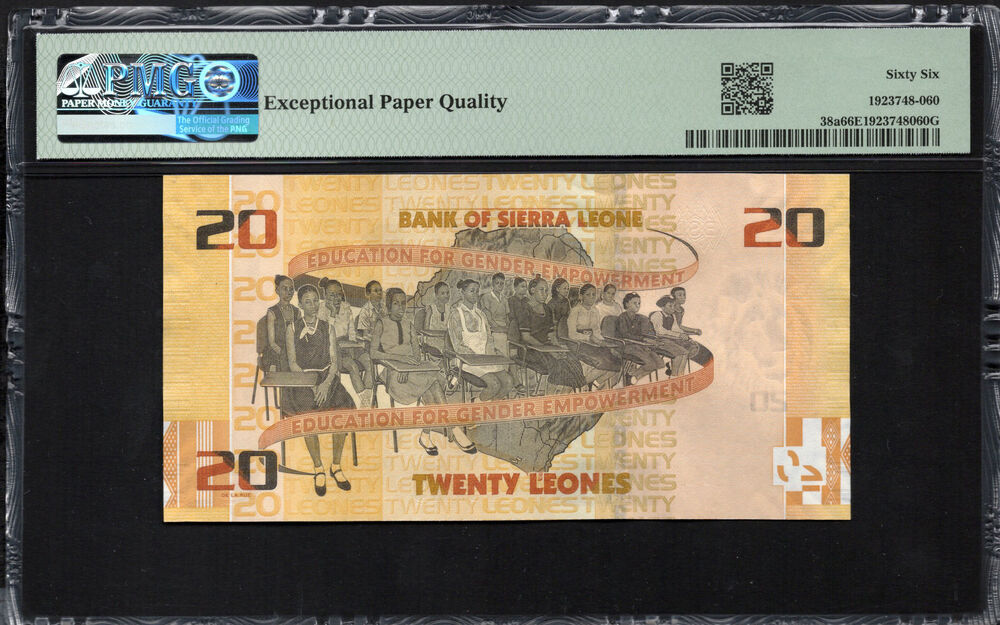Sierra Leone - 20 Leones 2022 - Pick # 38a - PMG 66 EPQ