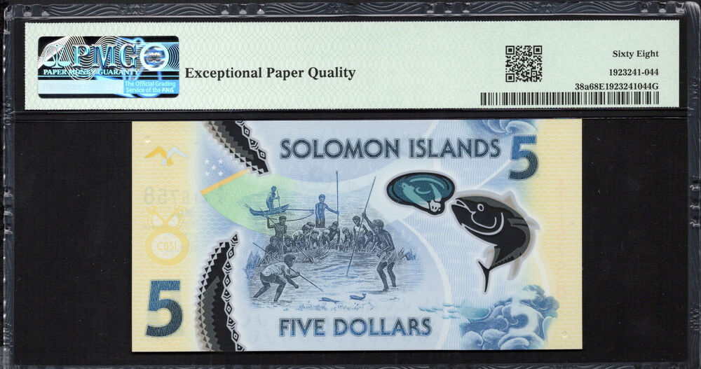 Solomon Islands - 5 Dollars ND (2019) - Pick # 38a - PMG 68 EPQ