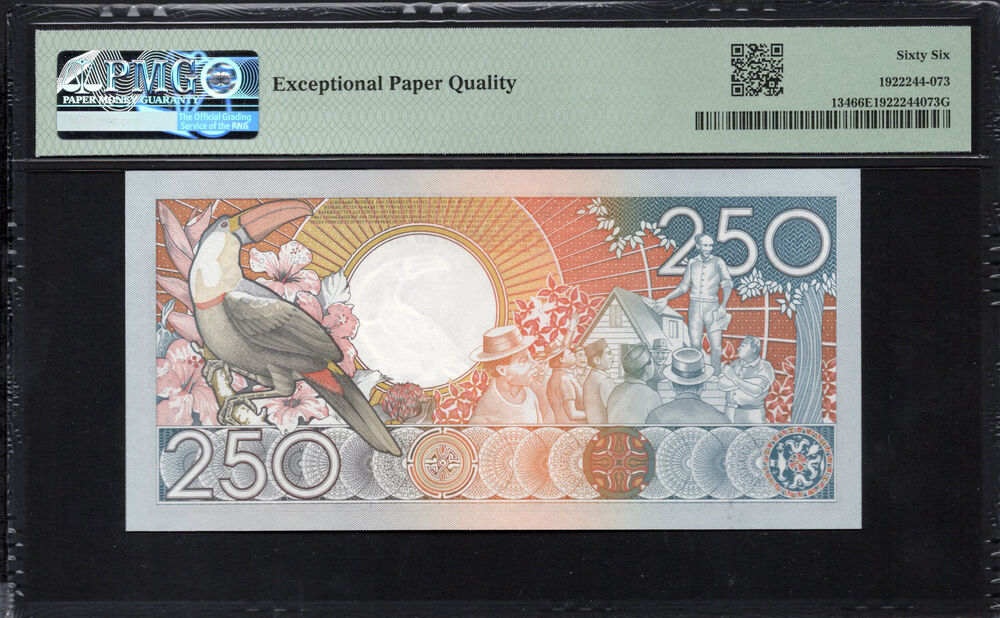 Suriname - 250 Gulden 1988 - Pick # 134 - PMG 66 EPQ