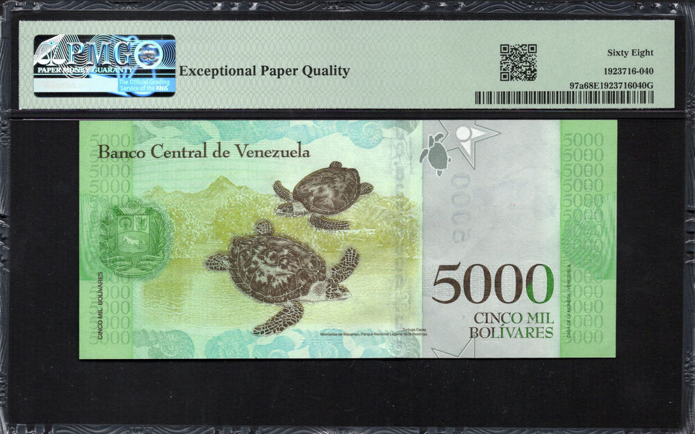Venezuela - 5000 Bolivares 2016 - Pick # 97a - PMG 68 EPQ