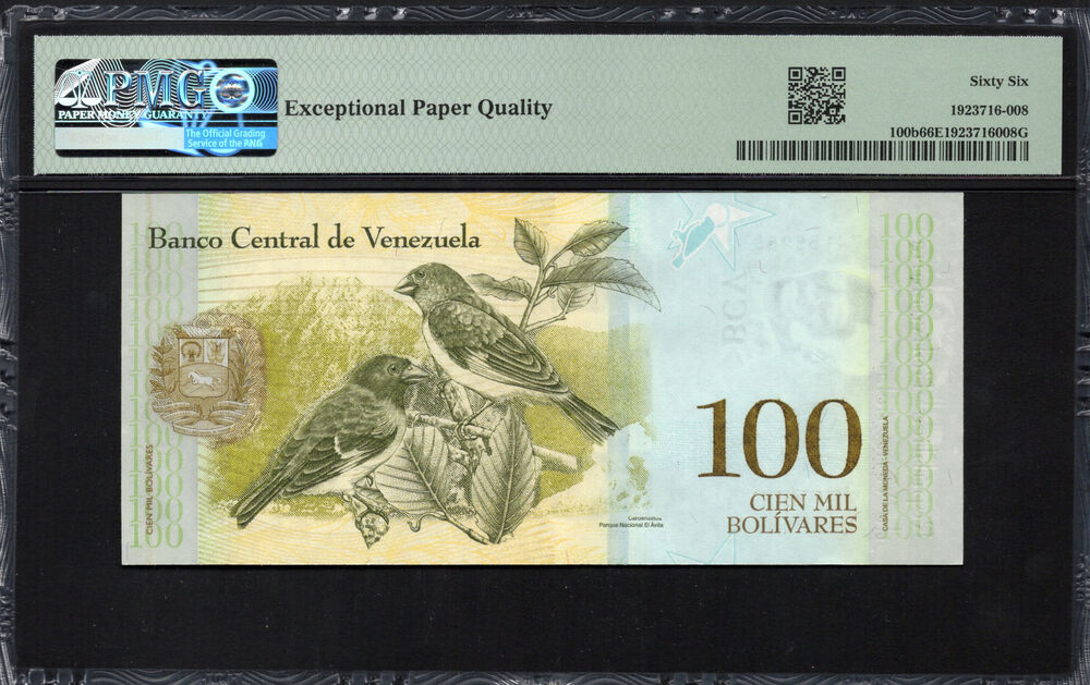 Venezuela - 100.000 Bolivares 2017 - Pick # 100b - PMG 66 EPQ