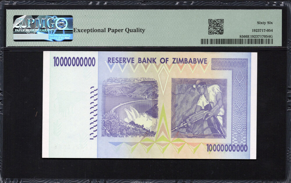 Zimbabwe - 10 Billion Dollars 2008 - Pick # 85 - PMG 66 EPQ